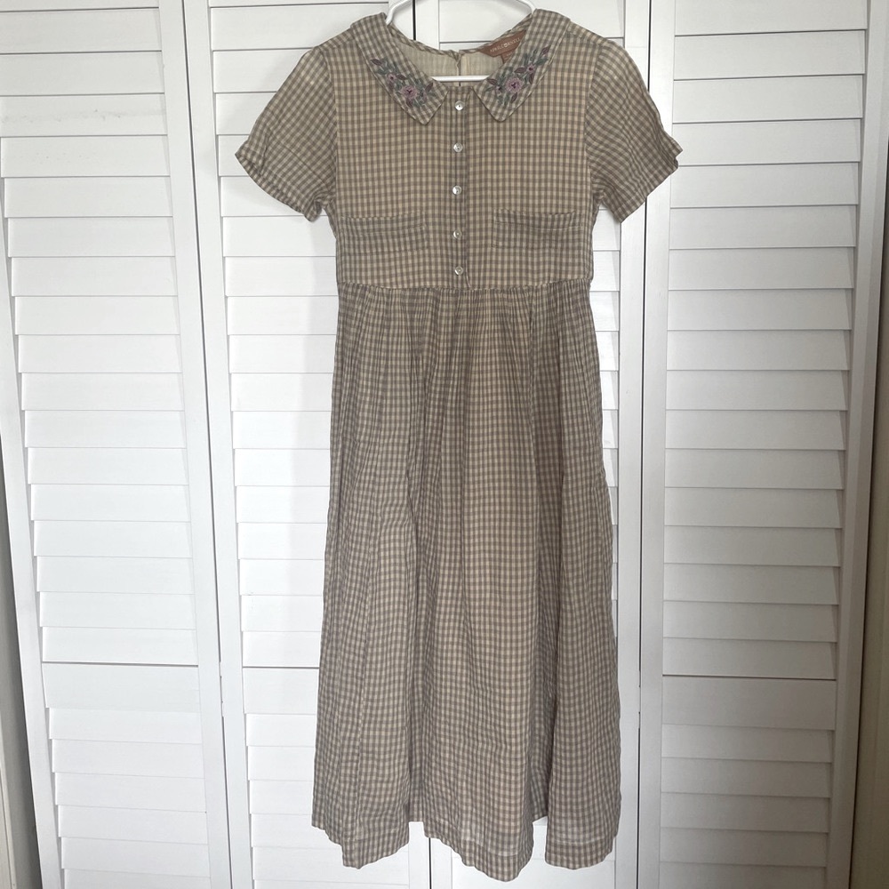 April Cornell Cottage Check Dress, Size XXS ( 4-6 equivalent, per AC web…